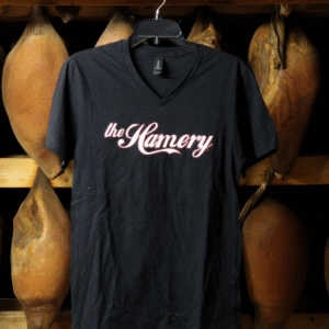 The Hamery V-Neck Tee with Center White Logo